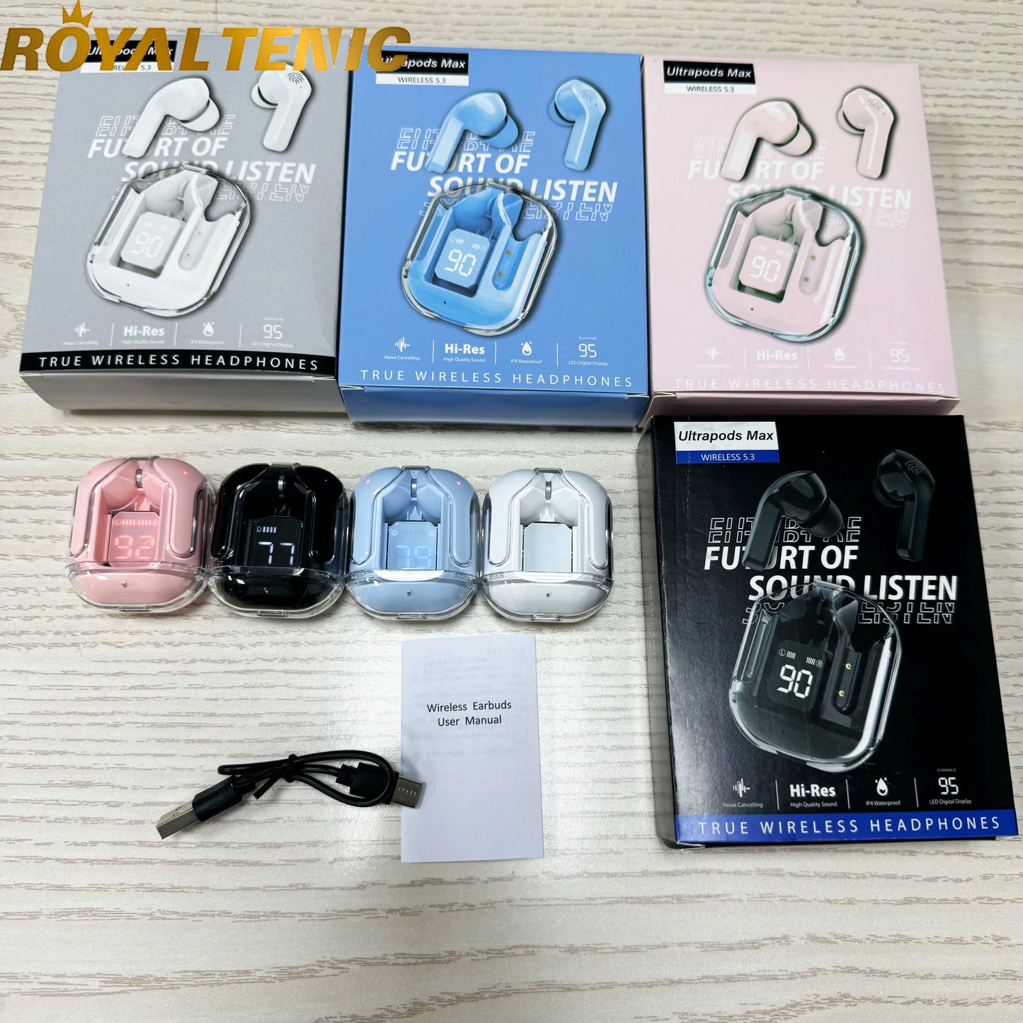 Air31 Transparent Crystal ENC Noise Cancelling Earphones & Headphones Auriculare Inalambrico Gaming Air 31 TWS Wireless Earbuds